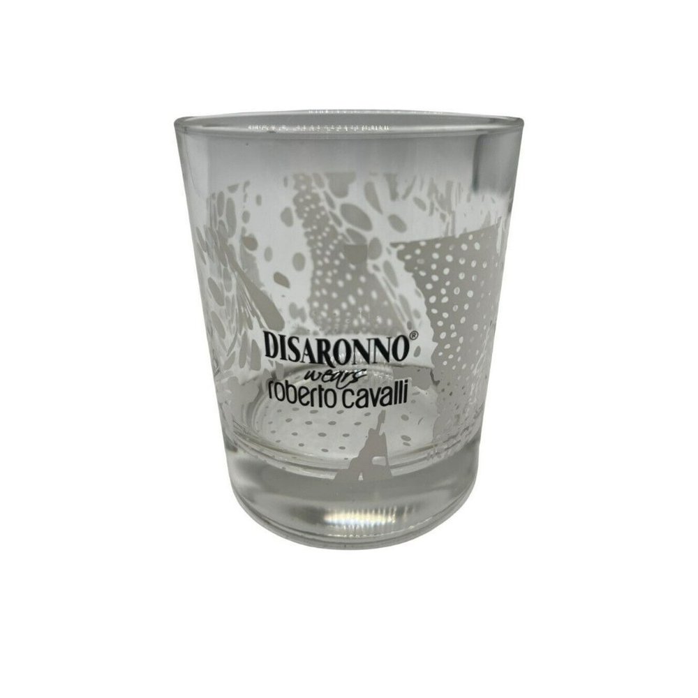 Disaronno Wears ROBERTO CAVALLI Limited Edition Glass Low Ball Rocks Amaretto